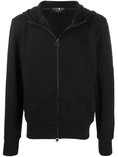 Hydrogen V.i.p Zip-up Hoodie In Black