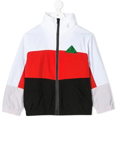 Stella Mccartney Kids' Paneled Bomber Jacket In White