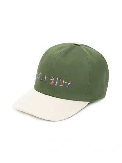 Bonpoint Kids' Logo Print Baseball Cap In Green