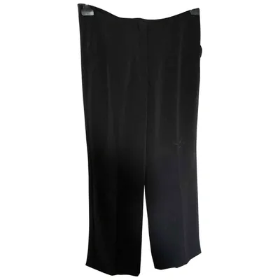 Pre-owned Giorgio Armani Trousers In Black