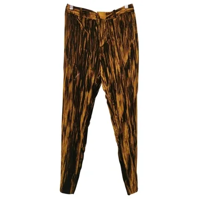 Pre-owned Saint Laurent Velvet Chino Pants In Brown