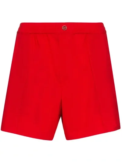 Kiton Track Shorts In Red