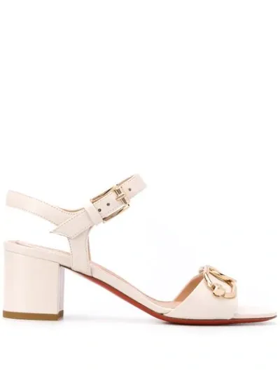 Baldinini Chain-embellished 65mm Sandals In Neutrals