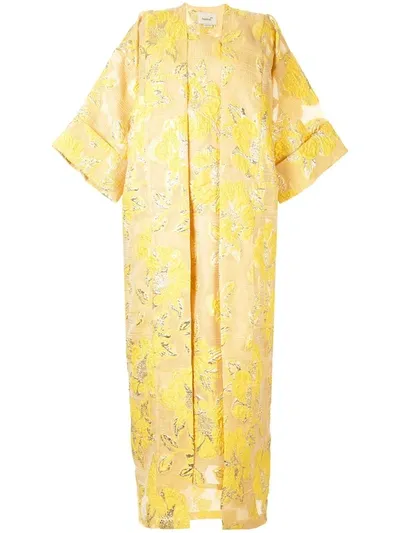 Bambah Isabella Floral Print Kaftan And Dress In Yellow