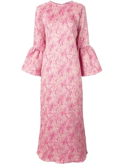 Bambah Camelia Long Kaftan Dress In Pink