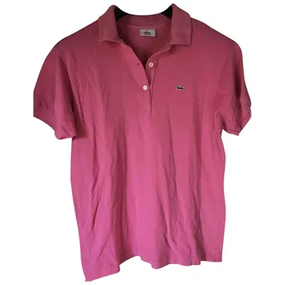 Pre-owned Lacoste Pink Cotton Top