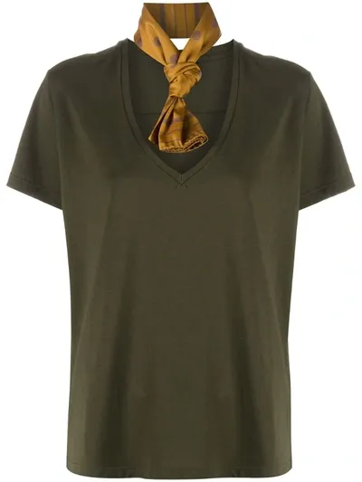 Jejia Neck Scarf T-shirt In Green