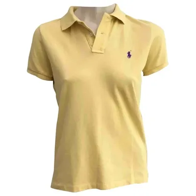 Pre-owned Ralph Lauren Yellow Cotton Top