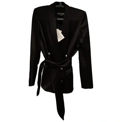 Pre-owned Balmain Black Viscose Jacket