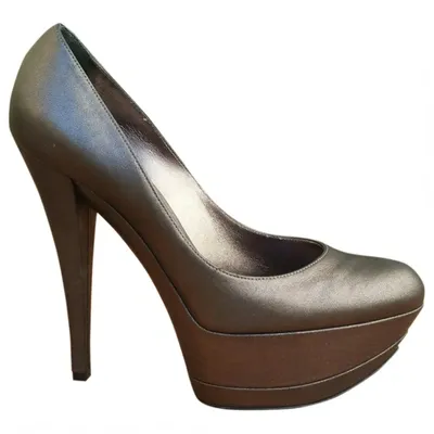 Pre-owned Casadei Leather Heels In Silver