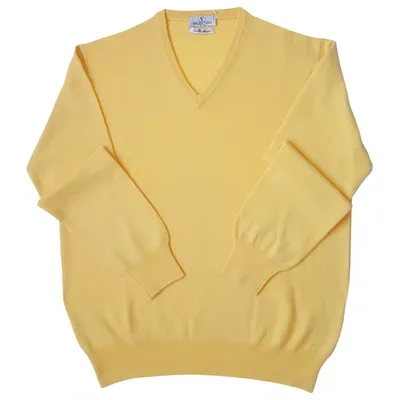 Pre-owned Valentino Cashmere Pull In Yellow