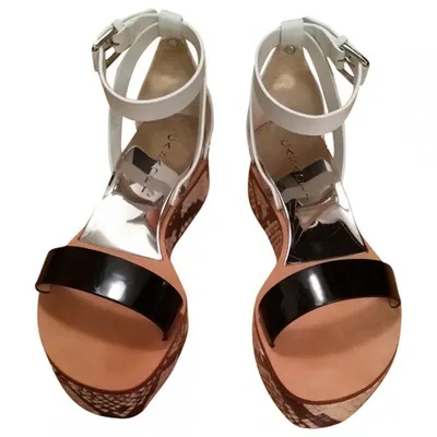 Pre-owned Casadei Leather Sandals In Multicolour