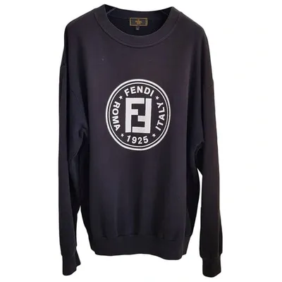 Pre-owned Fendi Black Cotton Knitwear