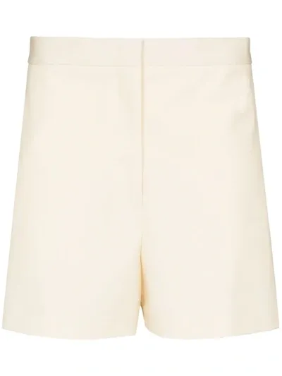 Jil Sander Mattia Tailored Cotton Shorts In White