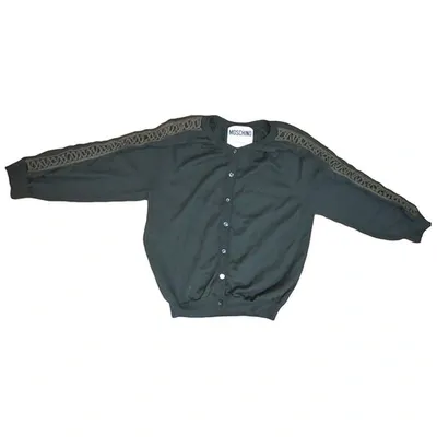 Pre-owned Moschino Wool Cardigan In Khaki