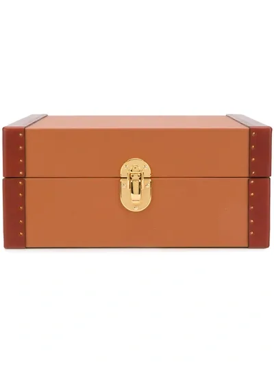 Rapport Kensington Six Watch Leather Box In Brown