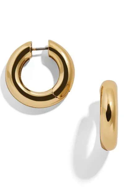 Baublebar Dalilah Small Tube Huggie Hoops - Gold