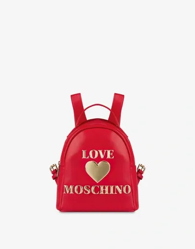 Love Moschino Padded Heart Small Backpack In Black