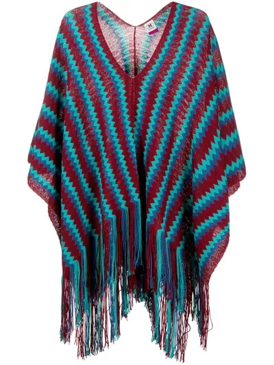 M Missoni Zig-zag Knit Jumper In Blue