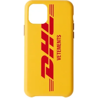 Vetements Yellow Dhl Edition Logo Iphone 11 Pro Case