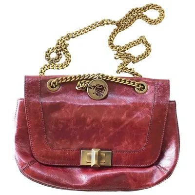 Pre-owned Lanvin Happy Leather Handbag In Red