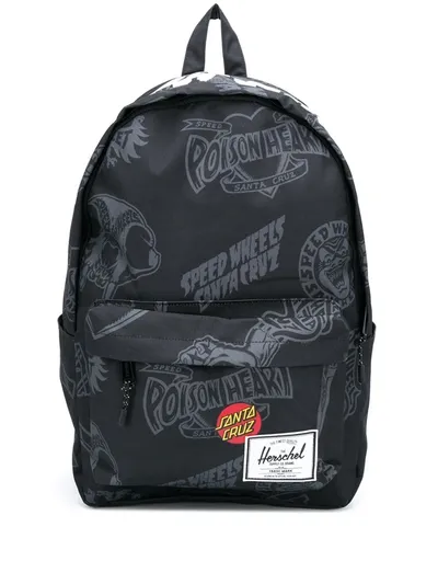 Herschel Supply Co Slogan Print Backpack In Black