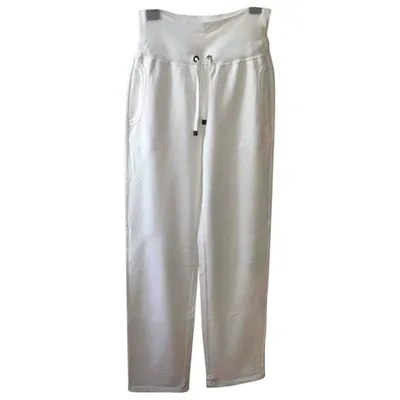 Pre-owned Marc Cain Trousers In White