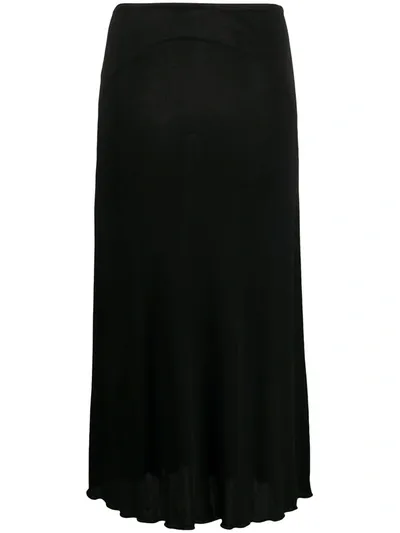 Jil Sander Mid-length High Waist Skirt In Black