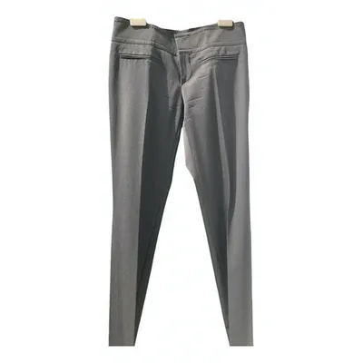 Pre-owned Gucci Wool Straight Pants In Black