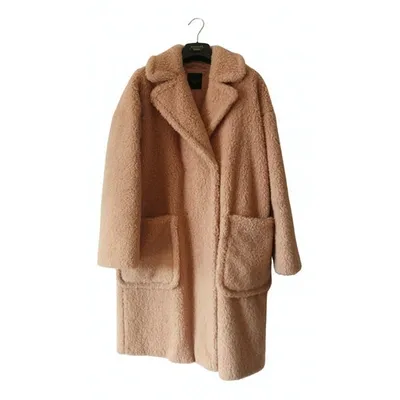 Pre-owned Max Mara Wool Coat In Pink