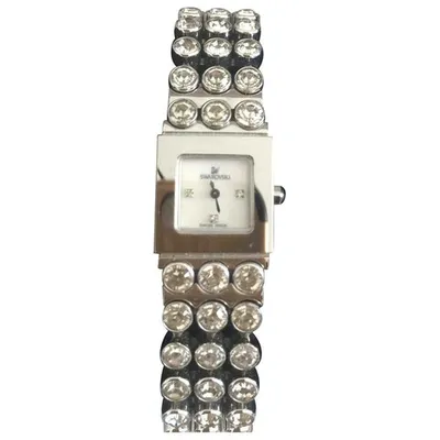 Pre-owned Swarovski Watch In Silver