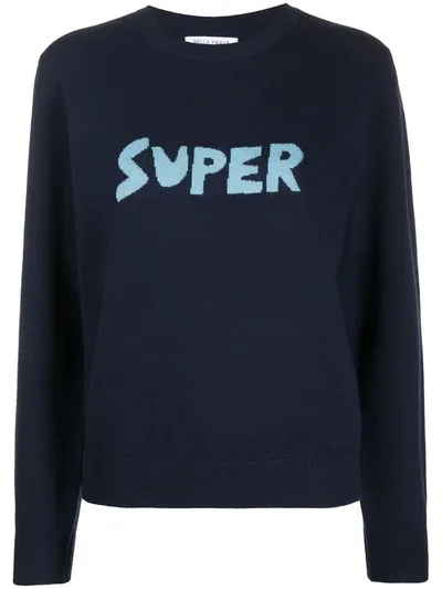 Bella Freud Super Crew Neck Sweater In Blue