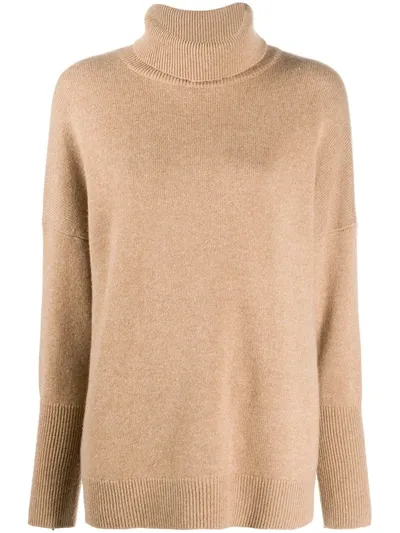 Chinti & Parker Roll-neck Relaxed-fit Cashmere Jumper In Camel