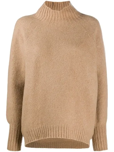 Drumohr High-neck Sweater In Neutrals