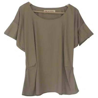 Pre-owned Marni Brown Cotton Top