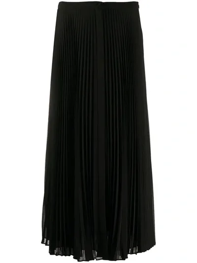 Theory Pleated Maxi Skirt In Black