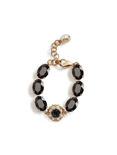 Dolce & Gabbana Crystal-link Bracelet In Black