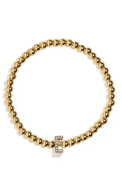 Baublebar Pisa Pavé Initial Bracelet In Gold E