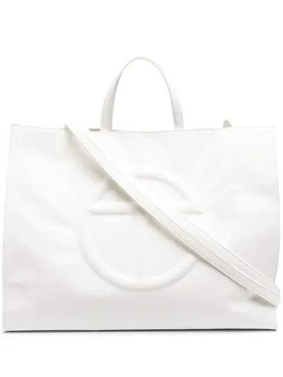 Telfar Large Shopping Bag In White