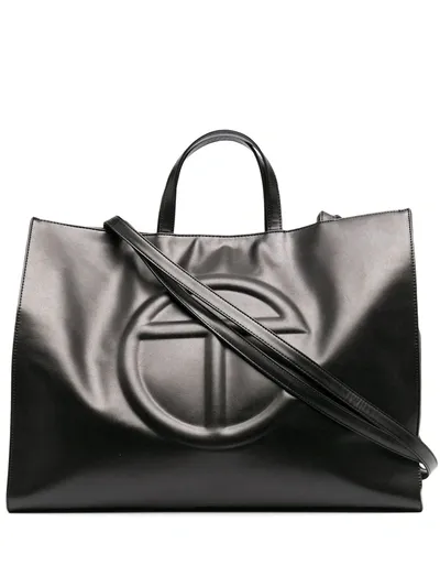 Telfar Large Shopping Bag In Black