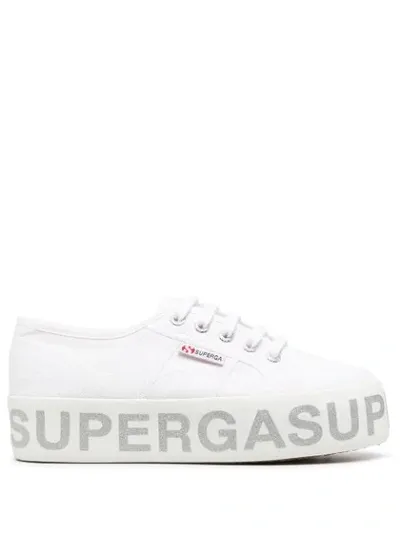 Superga Low-top Flatform Sneakers In White