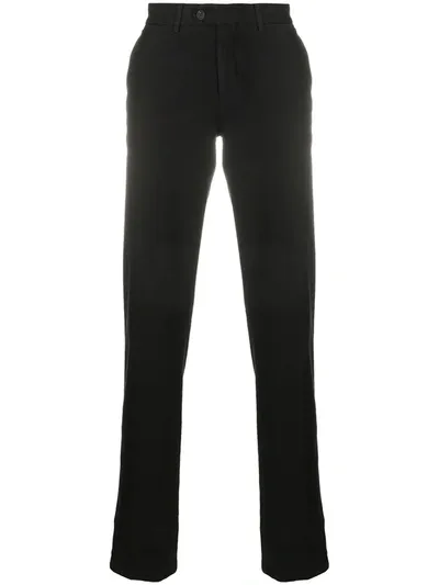 Canali Cotton Chino Trousers In Black