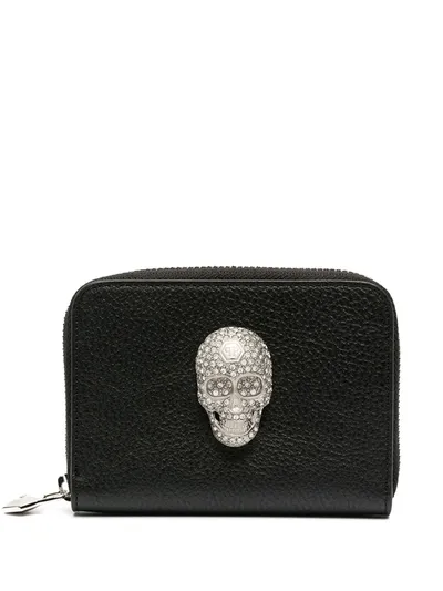 Philipp Plein Skull-detail Zip-up Purse In Black