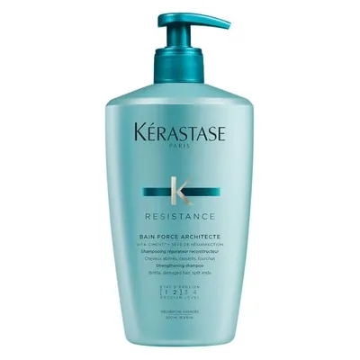 Kerastase Kérastase Resistance Bain Force Architecte Refillable Shampoo 500ml For Damaged Hair In White