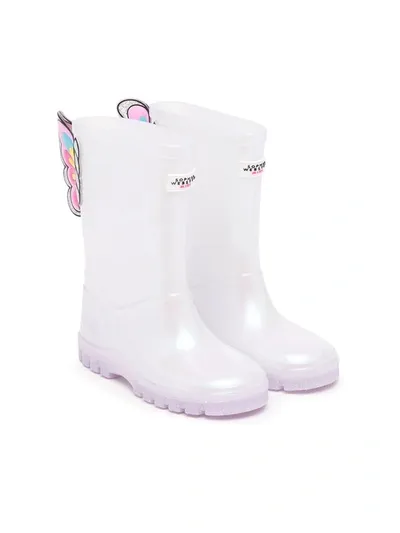 Sophia Webster Mini Kids' Butterfly Rubber Rain Boots In White