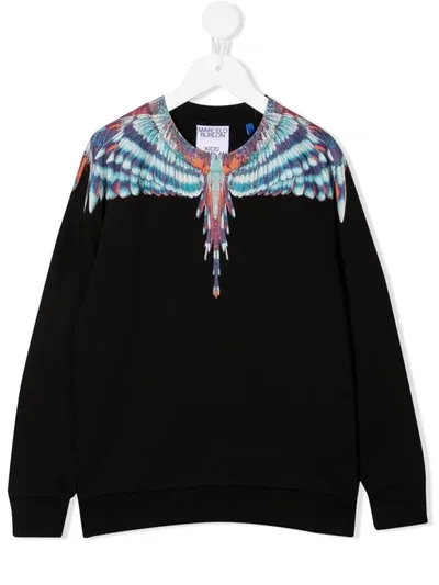 Marcelo Burlon County Of Milan Kids' Marcelo Burlon Boys Black Cotton Sweatshirt