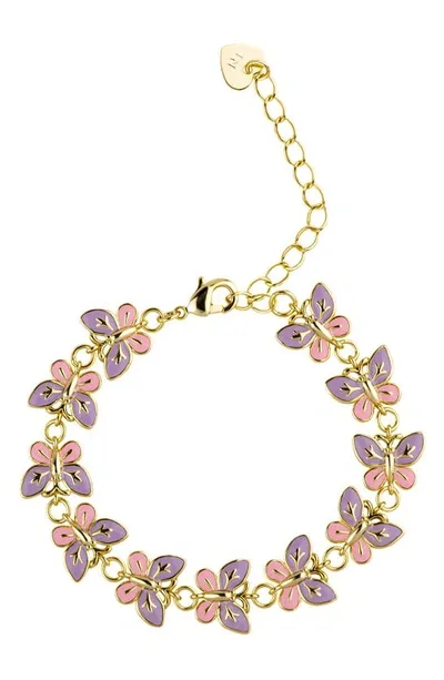 Lily Nily Kids' Butterfly Link Bracelet In Pink