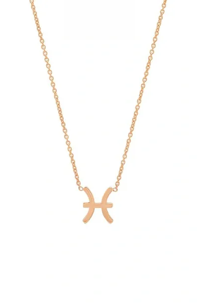 Bychari Zodiac Pendant Necklace In Pisces