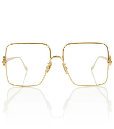 Loewe Oversized Glasses In Shiny Endura Gold