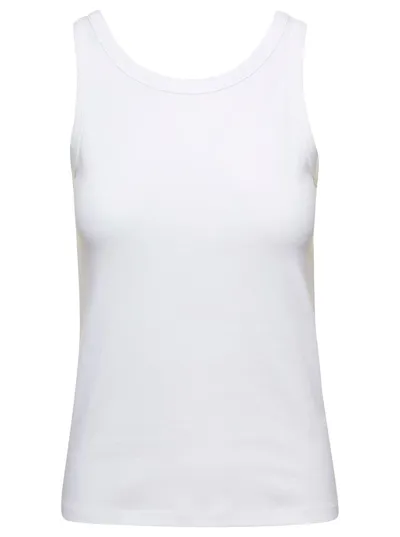 The Row Frankie Scoop-neck Organic-cotton Jersey Tank Top In White